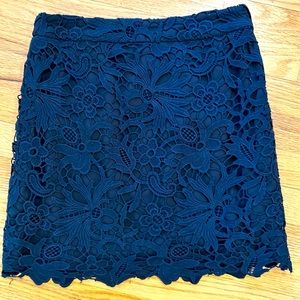 Cute! Banana Republic crocheted black mini skirt